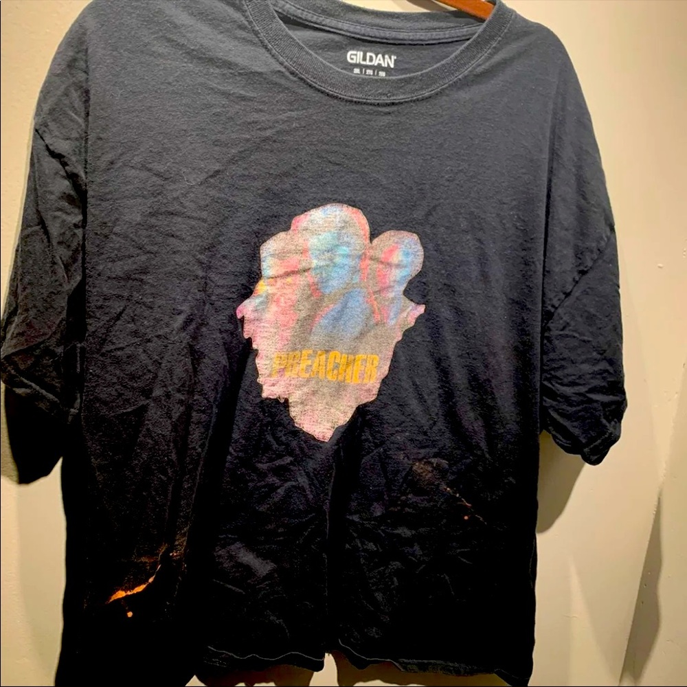 Preacher tv show black t-shirt 2xl mens faded